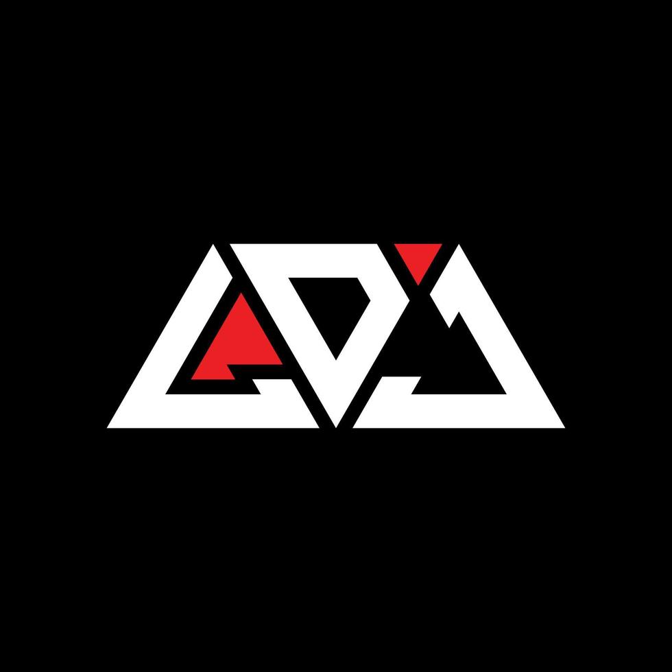 ldj-Dreieck-Buchstaben-Logo-Design mit Dreiecksform. Ldj-Dreieck-Logo-Design-Monogramm. Ldj-Dreieck-Vektor-Logo-Vorlage mit roter Farbe. ldj dreieckiges logo einfaches, elegantes und luxuriöses logo. ldj vektor