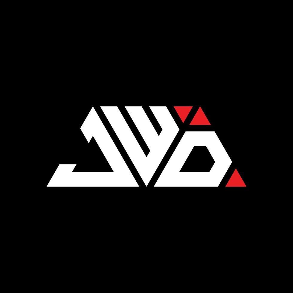 jwd-Dreieck-Buchstaben-Logo-Design mit Dreiecksform. Jwd-Dreieck-Logo-Design-Monogramm. Jwd-Dreieck-Vektor-Logo-Vorlage mit roter Farbe. jwd dreieckiges Logo einfaches, elegantes und luxuriöses Logo. jwd vektor