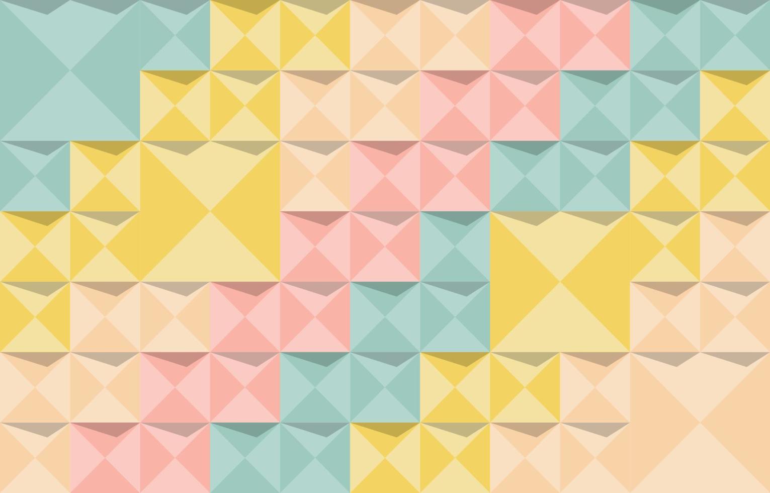 färgglada pastell fyrkantiga geometriska abstrakt platt bakgrund vektor