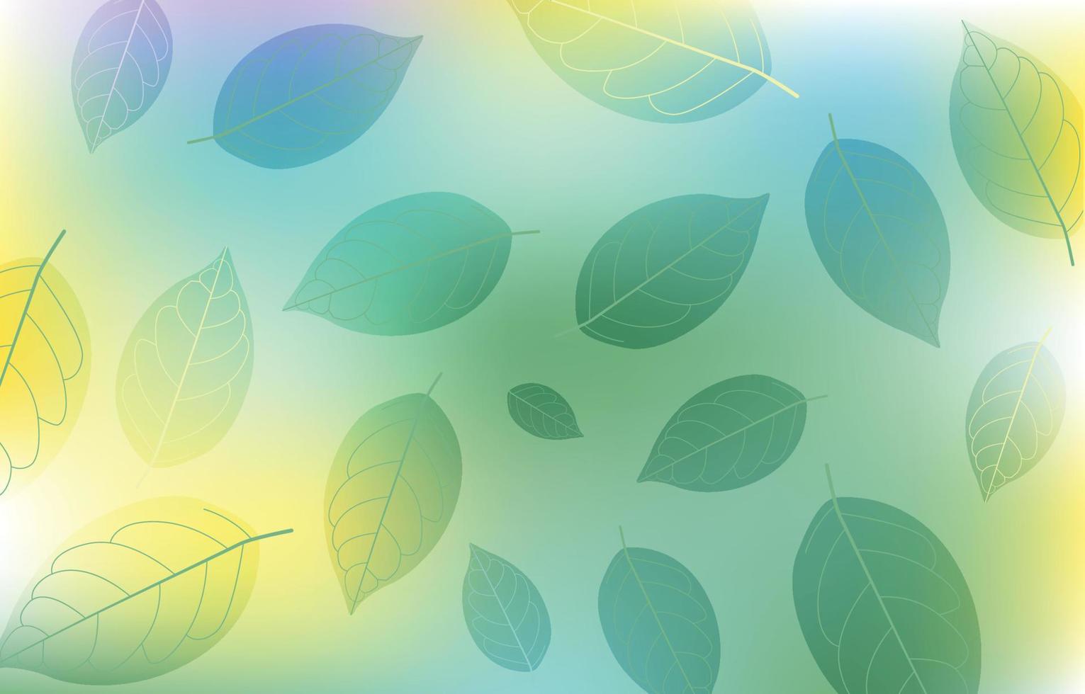 pastell grönt gult blad ekologisk natur bakgrund vektor
