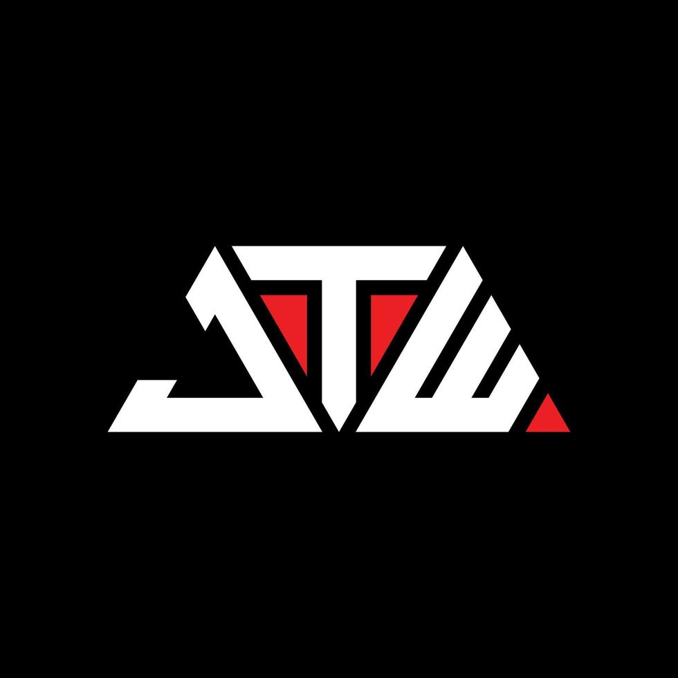 jtw Dreiecksbuchstaben-Logo-Design mit Dreiecksform. JTW-Dreieck-Logo-Design-Monogramm. JTW-Dreieck-Vektor-Logo-Vorlage mit roter Farbe. jtw dreieckiges Logo einfaches, elegantes und luxuriöses Logo. jtw vektor