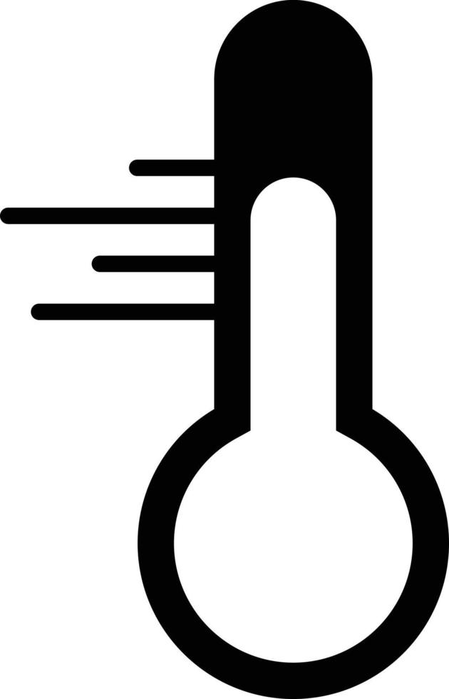 Thermometer-Glyphe-Symbol vektor