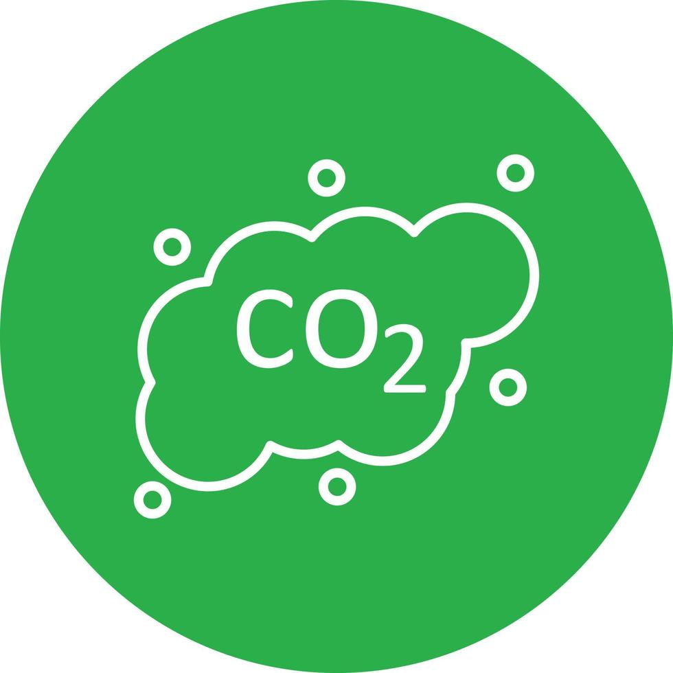 co2 linie kreis mehrfarbig vektor