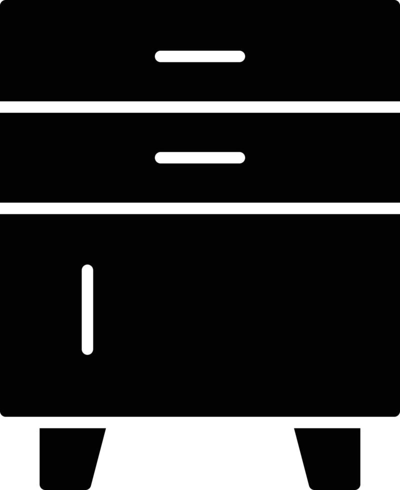 Glyphen-Symbol für die Kommode vektor