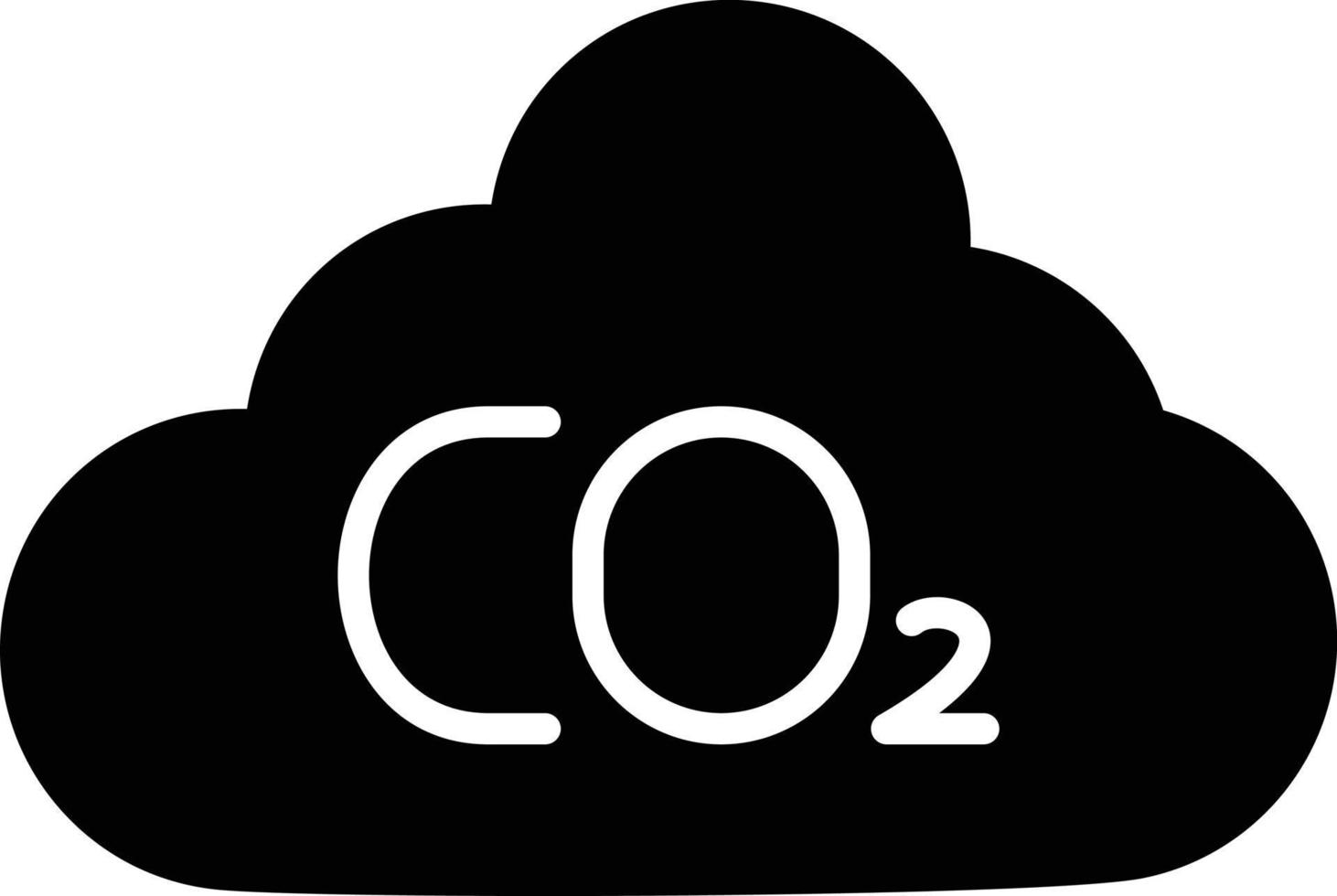 co2 glyfikon vektor