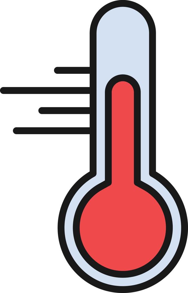 Thermometerlinie gefüllt vektor