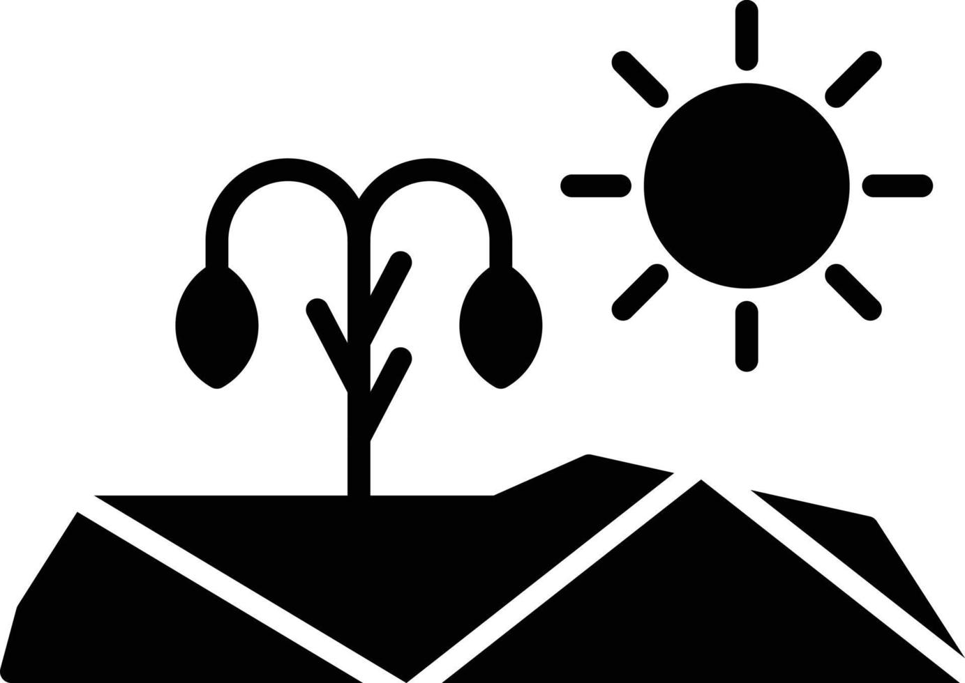 Dürre-Glyphe-Symbol vektor