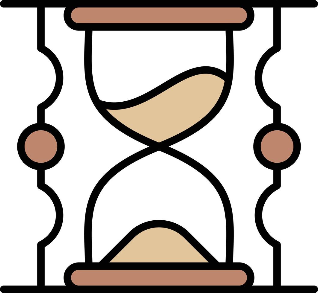 Sanduhrlinie gefüllt vektor