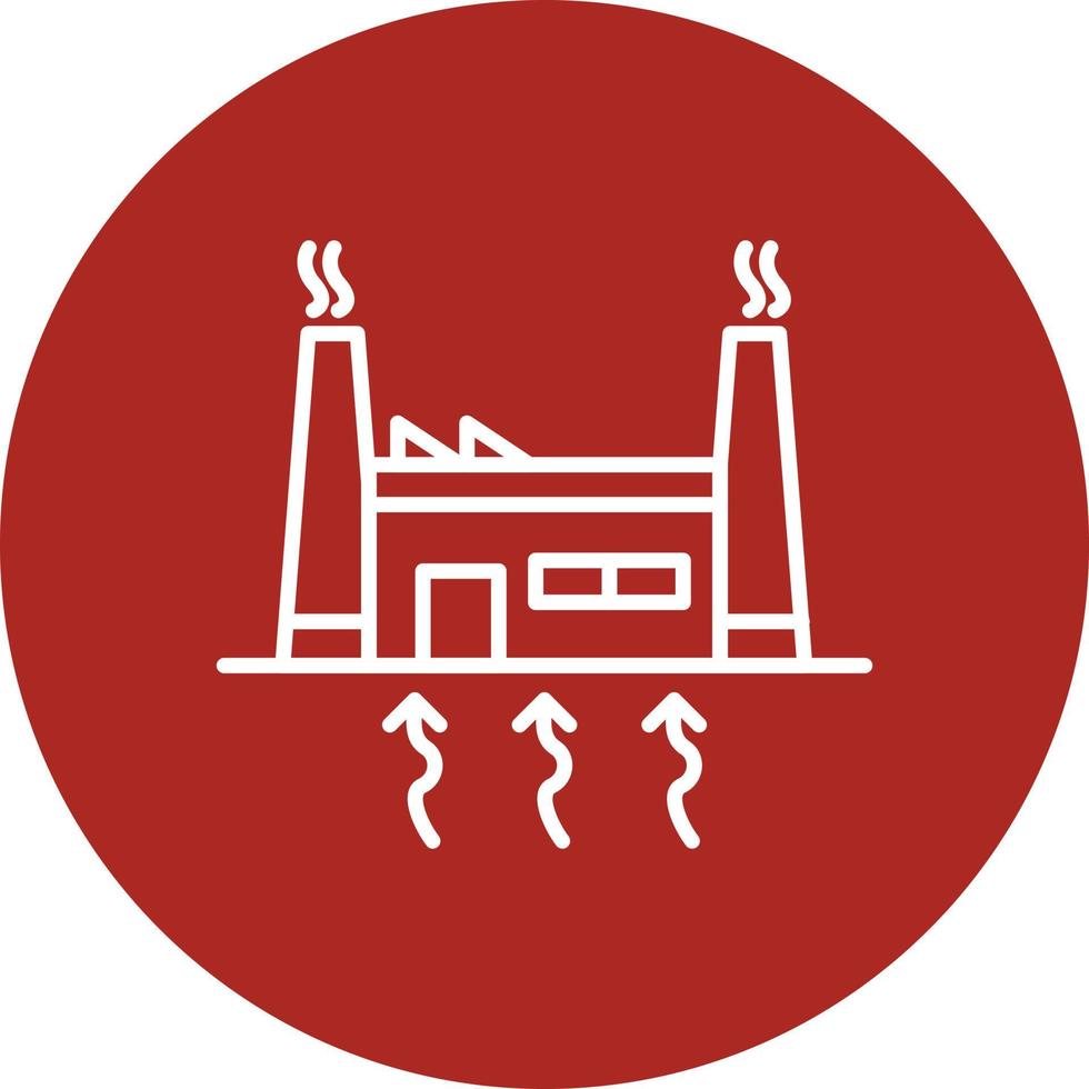 Geothermie-Linienkreis mehrfarbig vektor