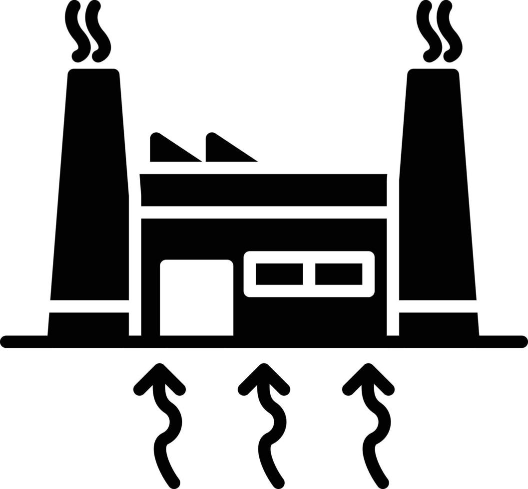 Geothermie-Glyphe-Symbol vektor