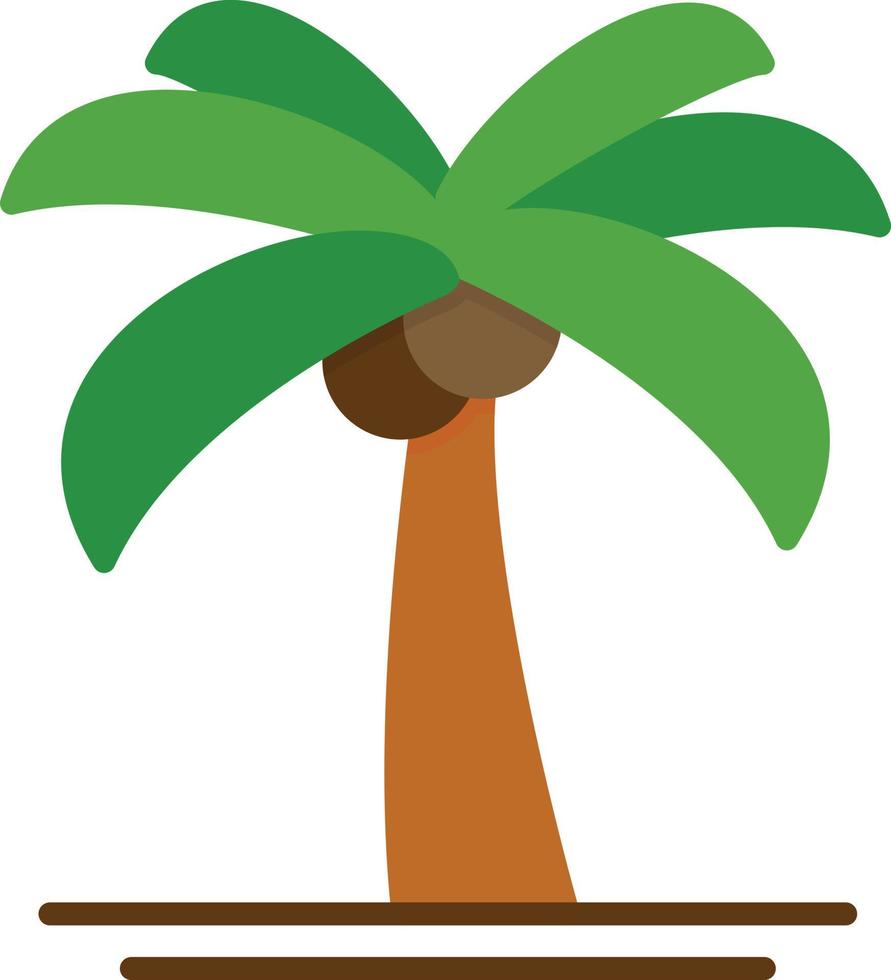 palmträd platt ikon vektor