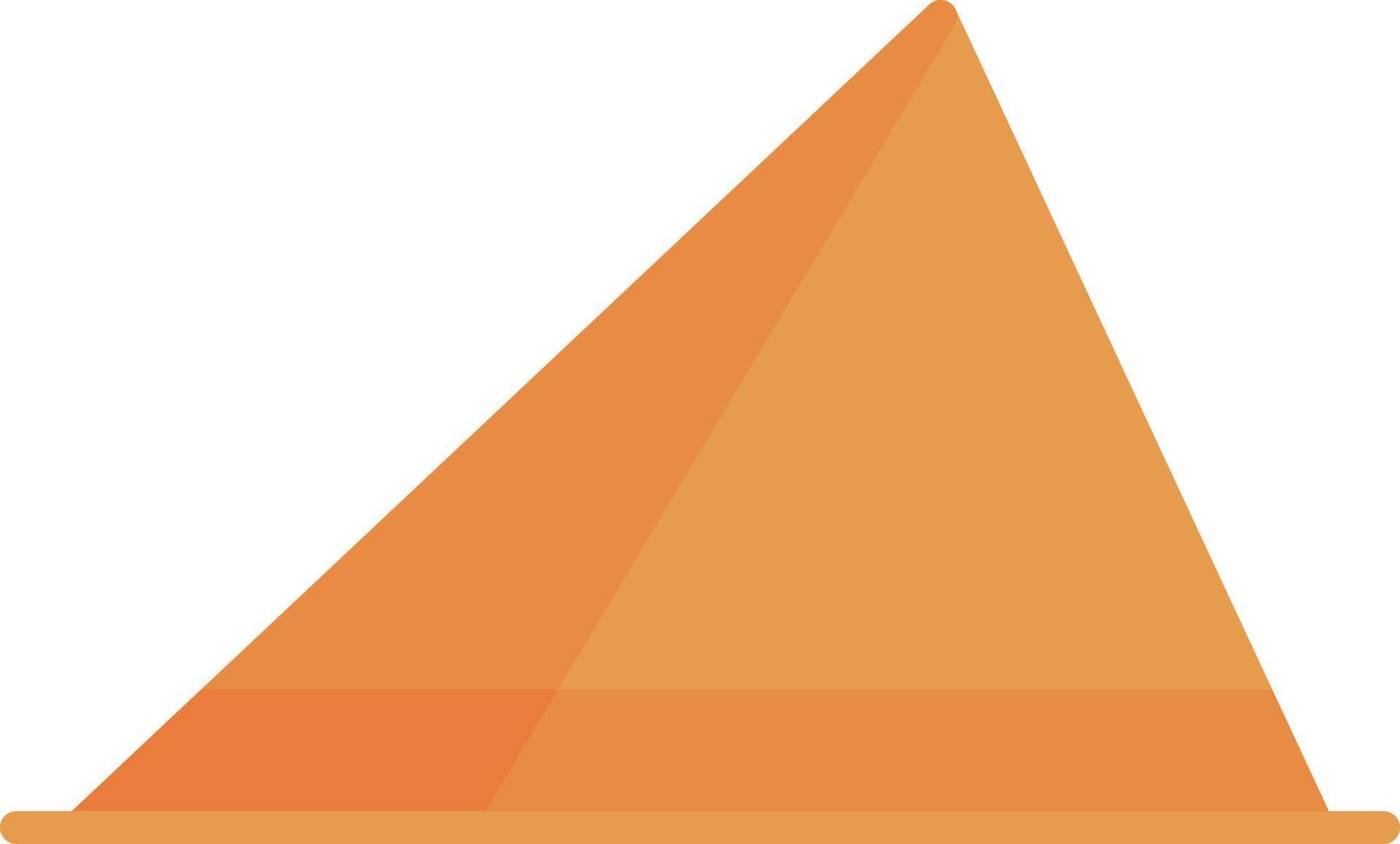 Pyramide flaches Symbol vektor