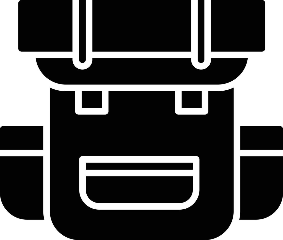 Rucksack-Glyphe-Symbol vektor