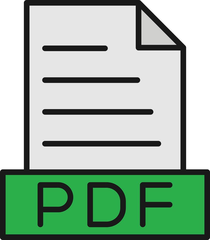 pdf-Zeile gefüllt vektor
