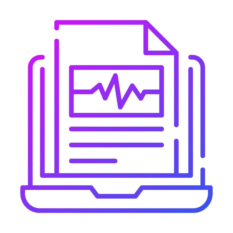 ekg-bericht modernes konzeptdesign, vektorillustration vektor