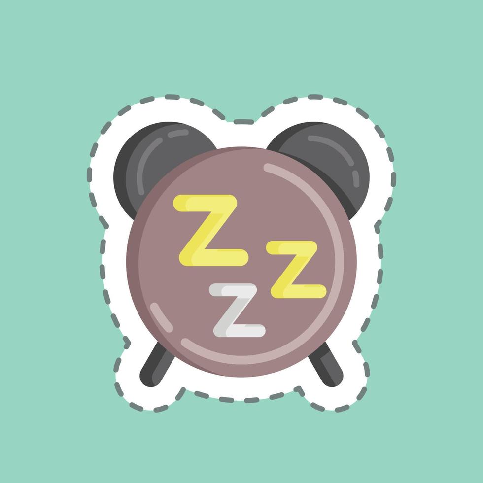 klistermärke linje skär hälsosam sömn. lämplig för hälsosam symbol. enkel design redigerbar. designmall vektor. enkel illustration vektor