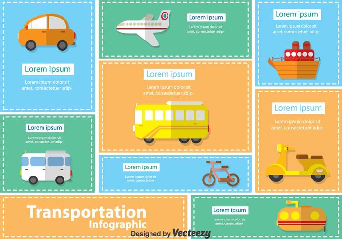 Transportbord Infografiska vektorer