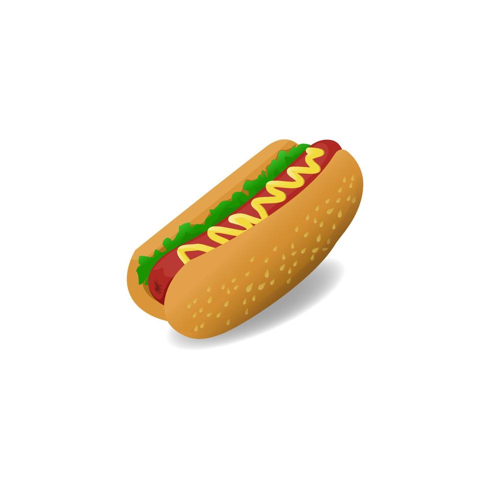 Hot-Dog-Vektor-Illustration vektor