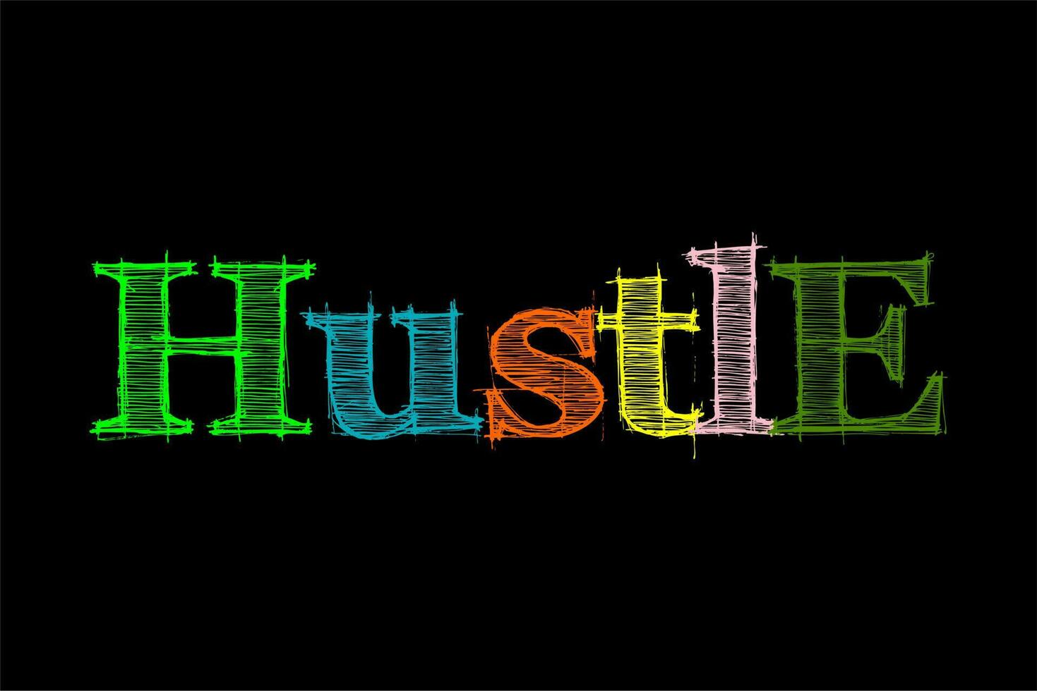 hustle vektor design