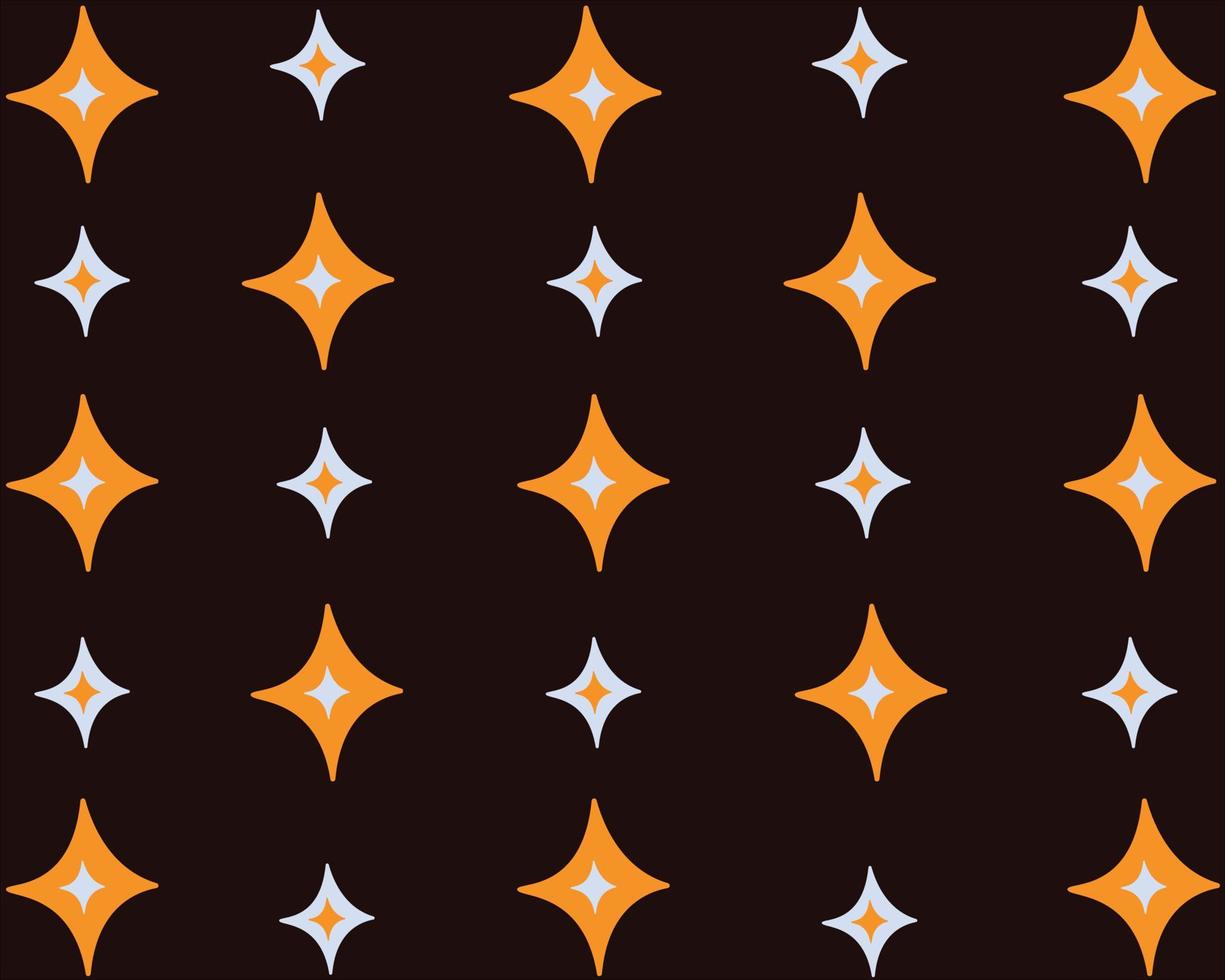 brun bakgrund stjärnor mönster, gul, vit vektor