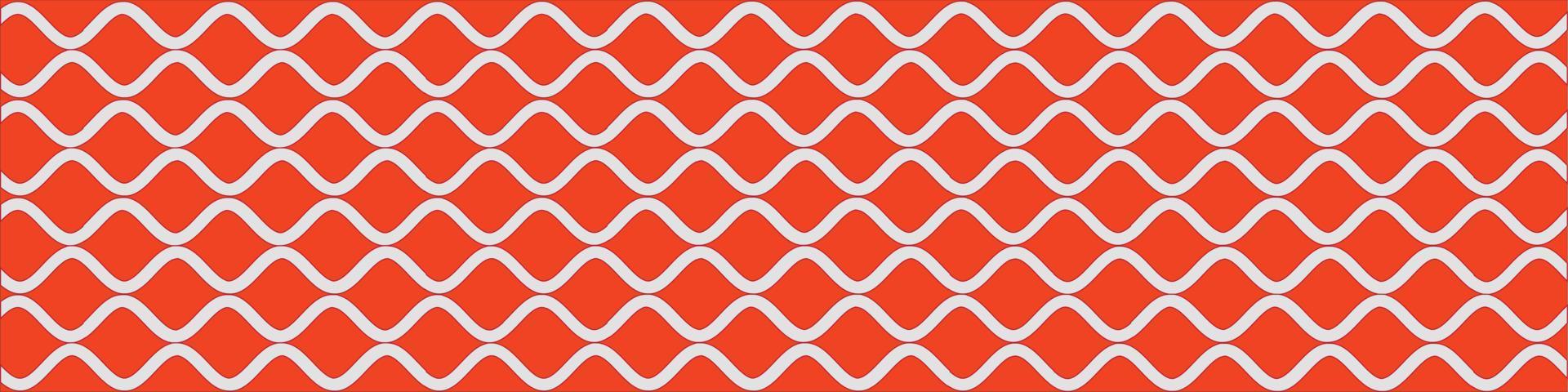horizontaler Hintergrund aus geschwungenen weißen Linien orangefarbener Hintergrund vektor