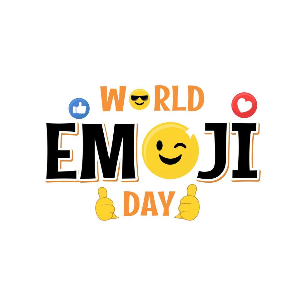 Stockillustrationen zum Welt-Emoji-Tag, Vektorstock zum Feiern vektor