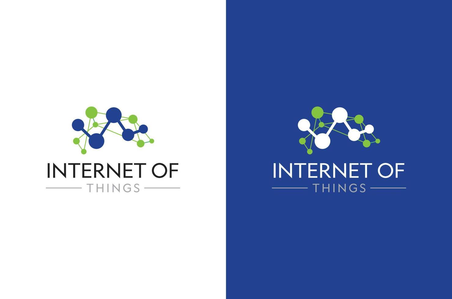 en logotypdesign för hjärnteknologi för ett internet of things-företag som representerar iot eller ett designkoncept för iot vektorlogotyp vektor