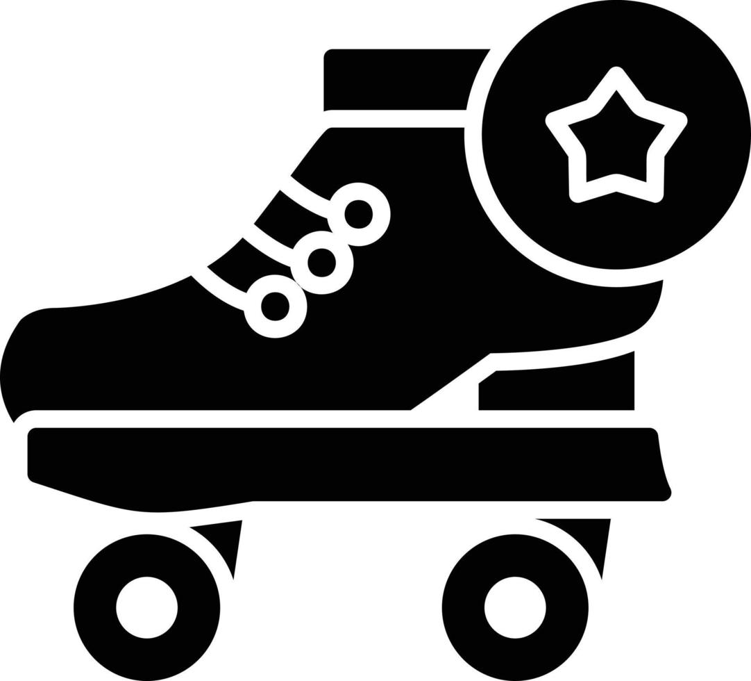 Glyphen-Symbol für Rollschuhe vektor