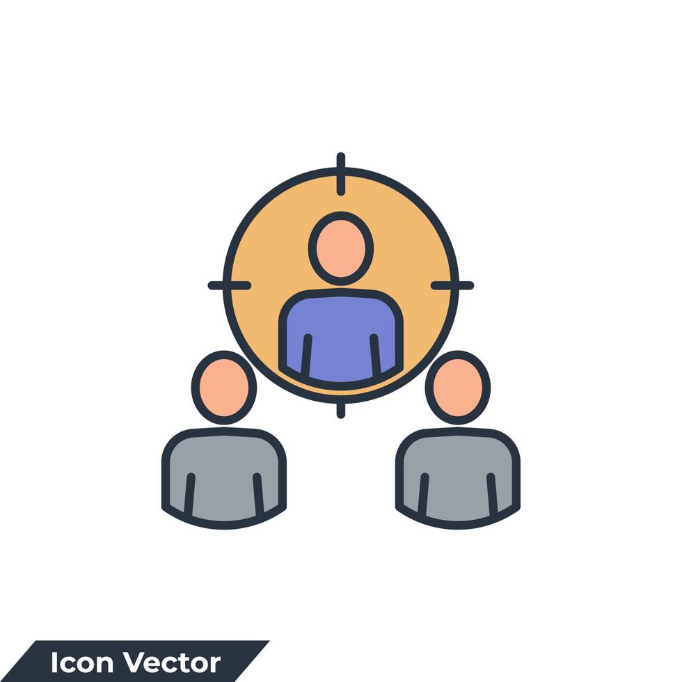 kandidat ikon logotyp vektorillustration. mänskliga resurser symbol mall för grafisk och webbdesign samling vektor