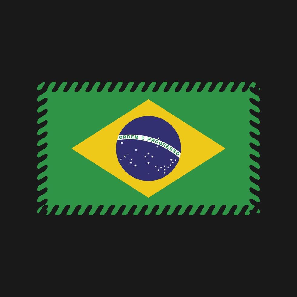 Vektor der brasilianischen Flagge. Nationalflagge