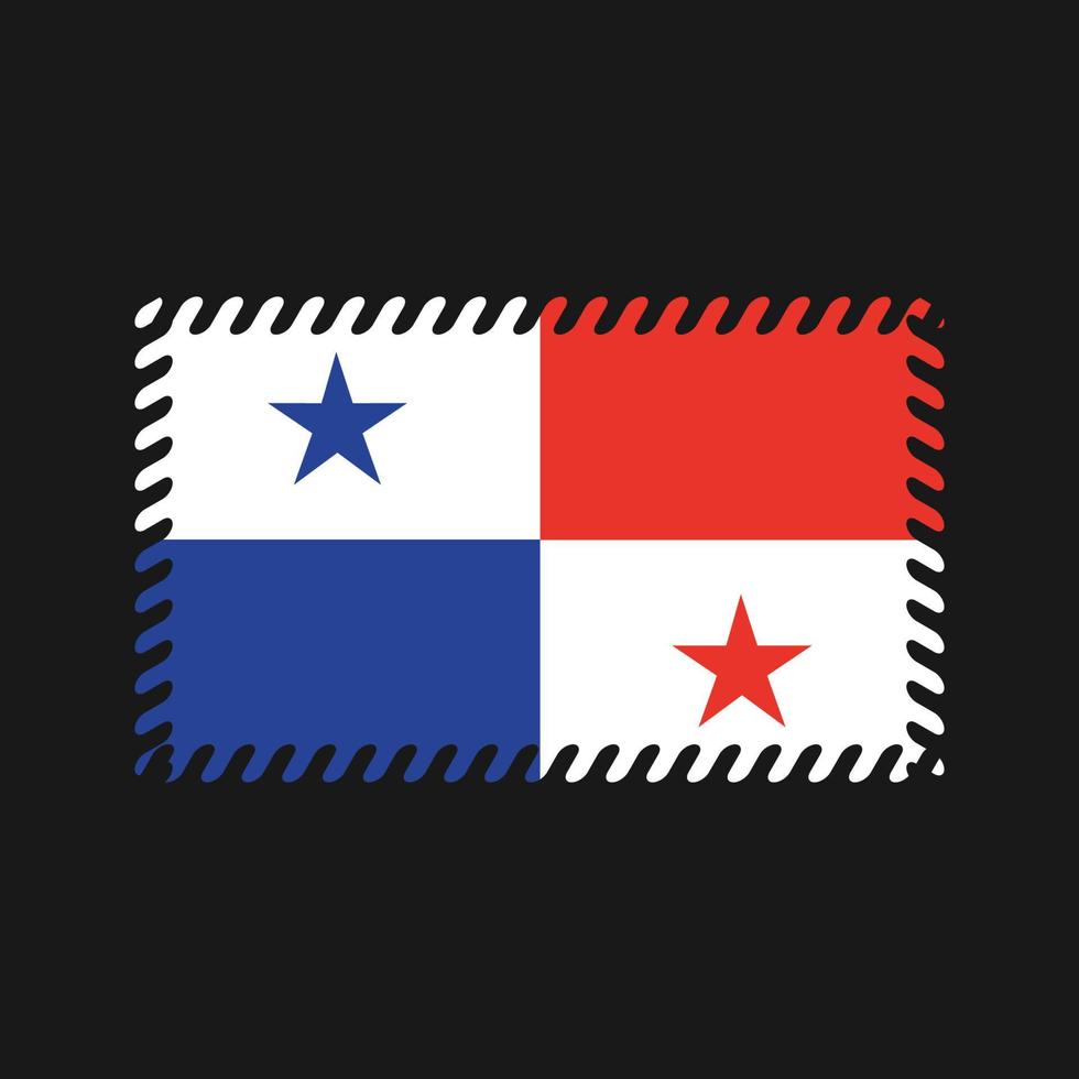 Panama flagga vektor. National flagga vektor