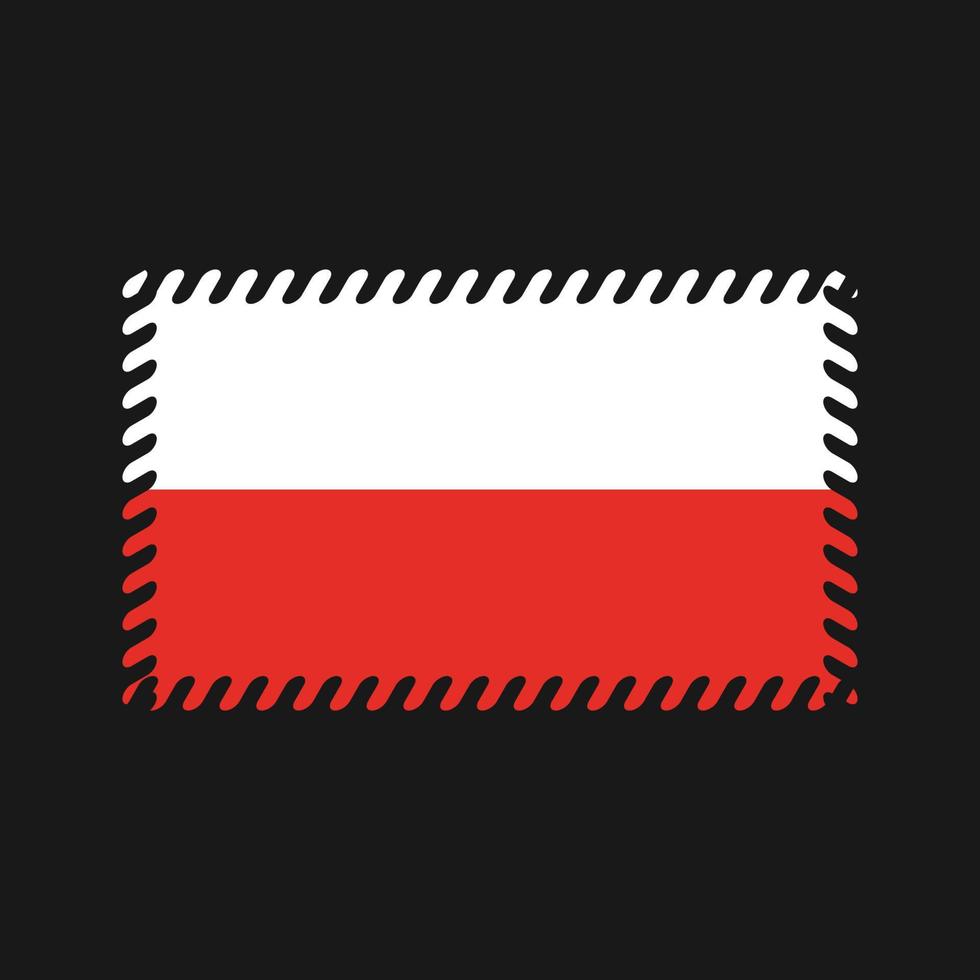 Polen flagga vektor. National flagga vektor