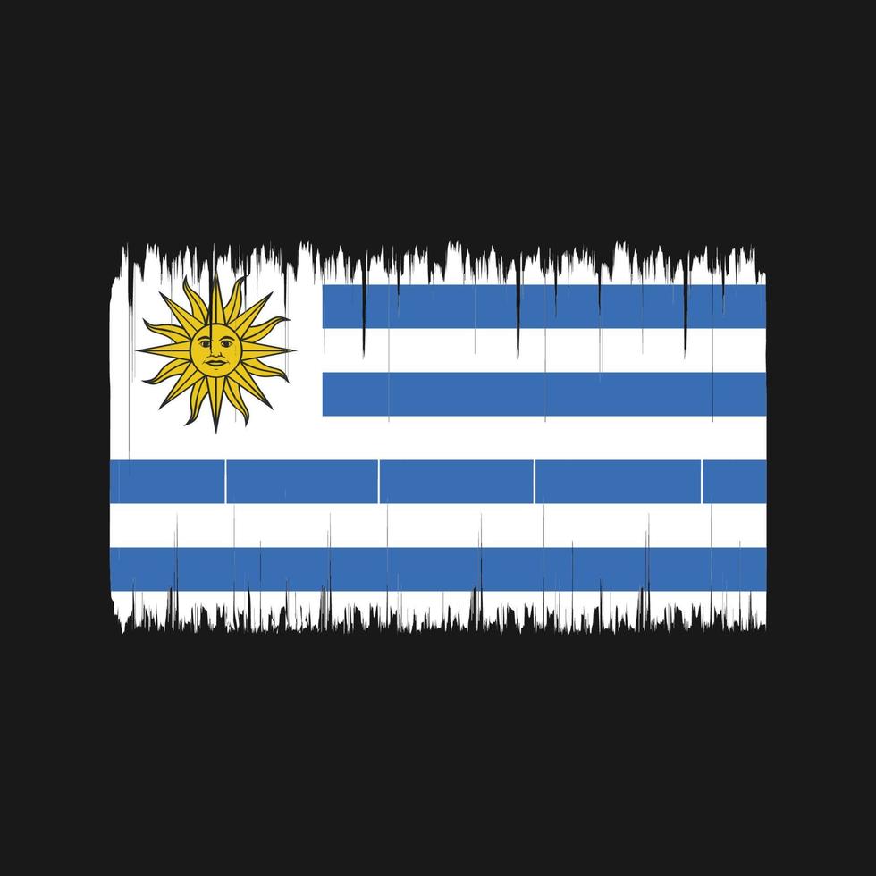 uruguay flaggborste. National flagga vektor