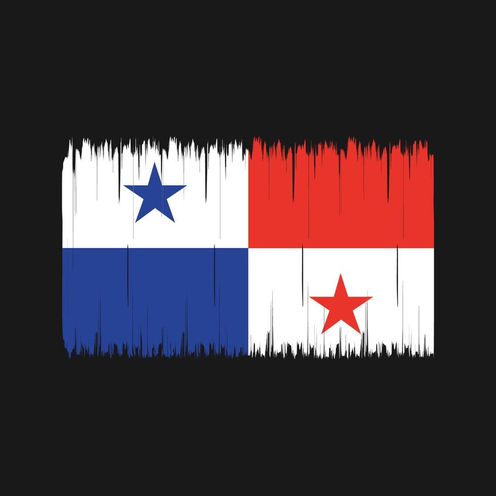 Panama-Flagge-Pinsel. Nationalflagge vektor