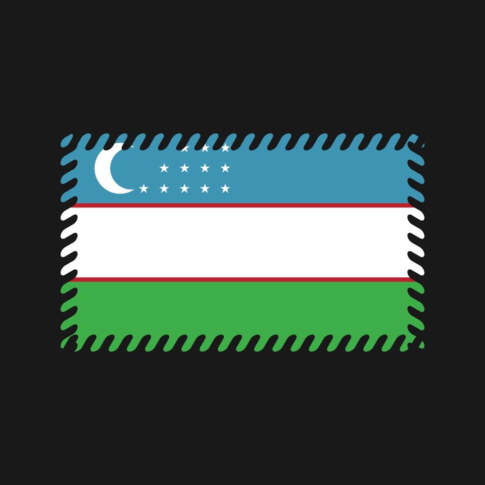uzbekistan flagga vektor. National flagga vektor