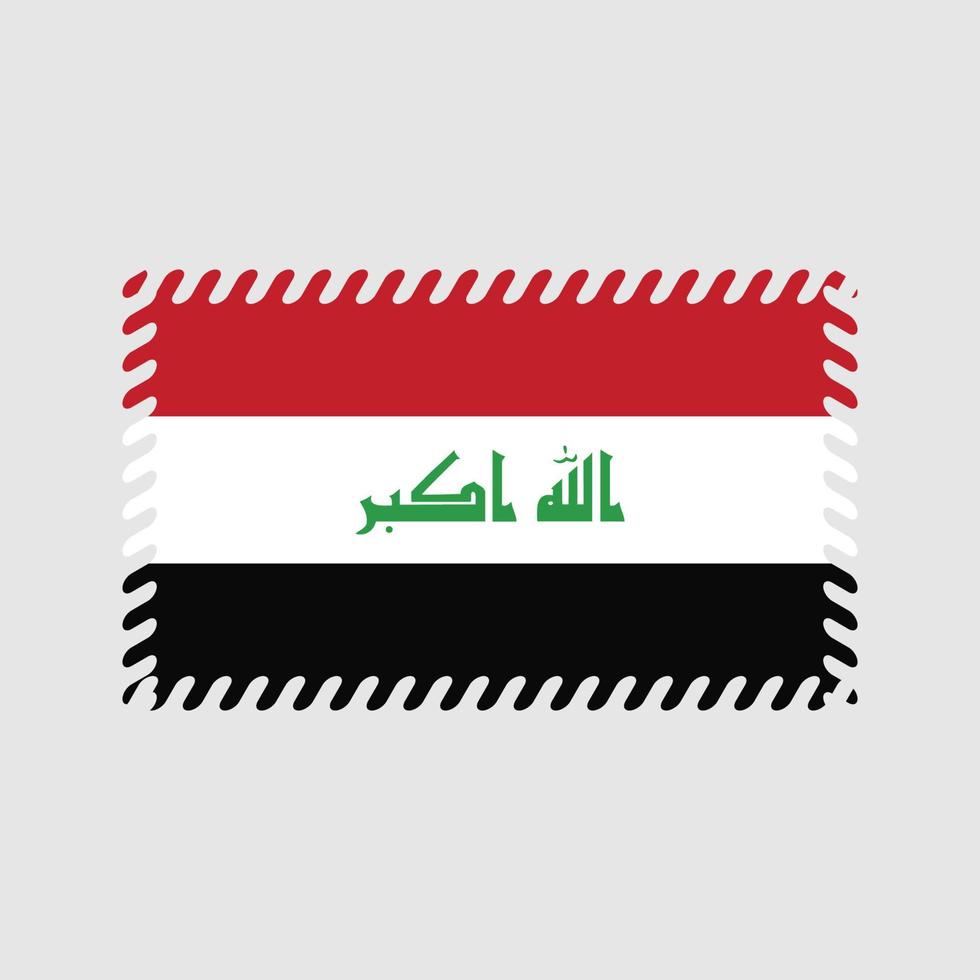 Irak-Flaggenvektor. Nationalflagge vektor