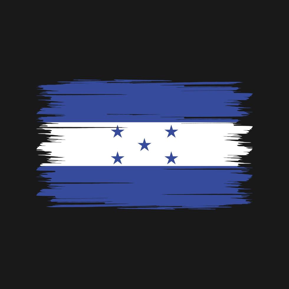 honduras flaggborste. National flagga vektor