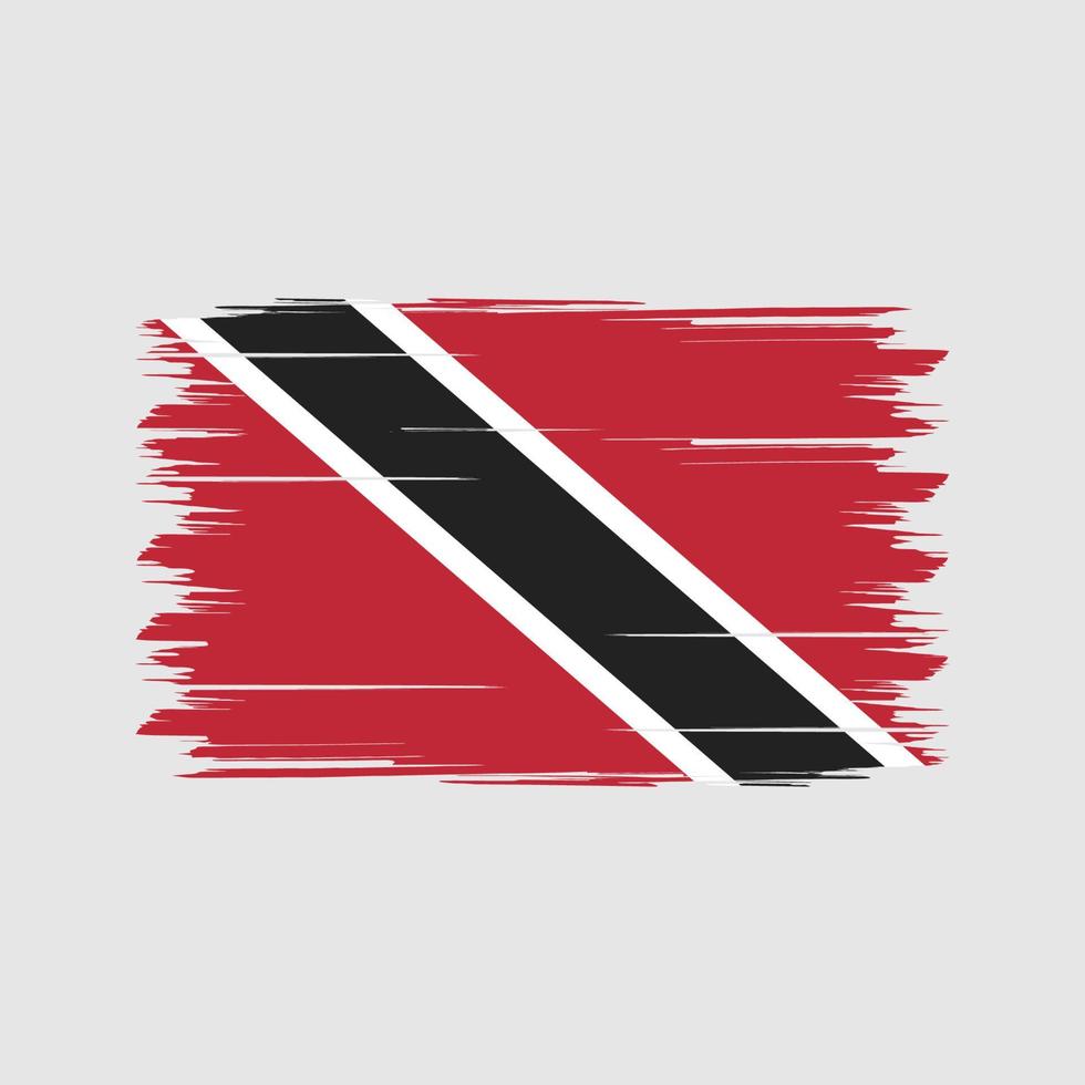 Flaggenbürste von Trinidad und Tobago. Nationalflagge vektor