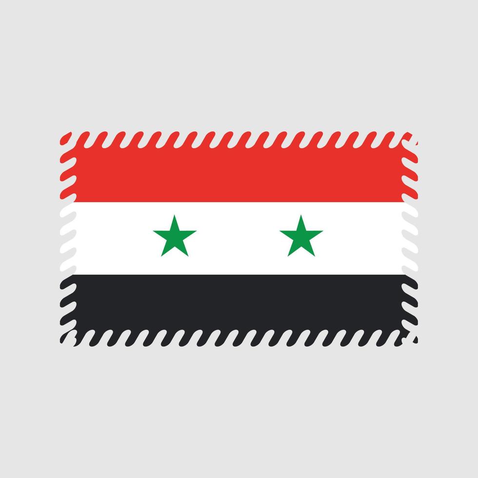 Syrien-Flaggenvektor. Nationalflagge vektor
