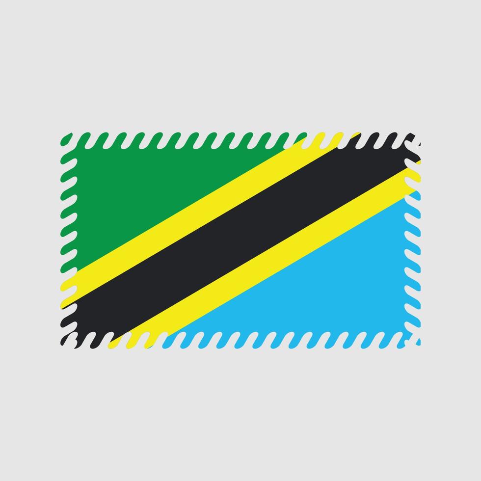 Tansania-Flaggenvektor. Nationalflagge vektor