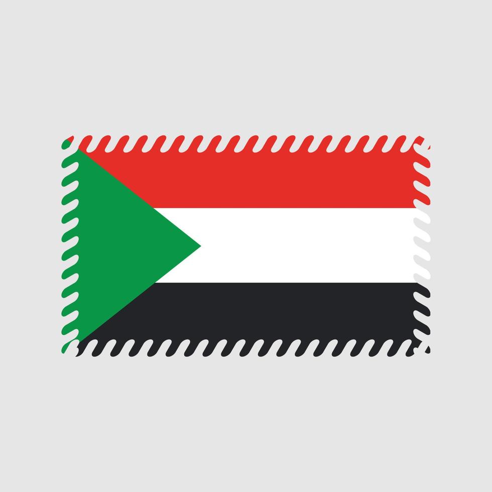 Sudan-Flaggenvektor. Nationalflagge vektor