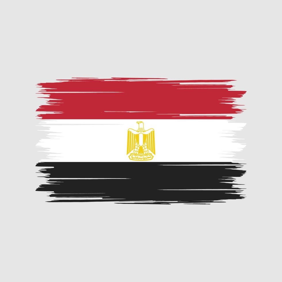 egyptens flagga borste. National flagga vektor