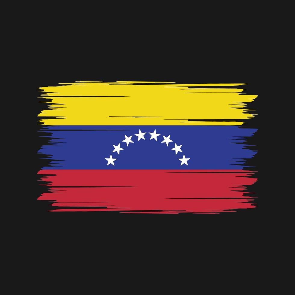 Venezuela-Flaggenbürste. Nationalflagge vektor