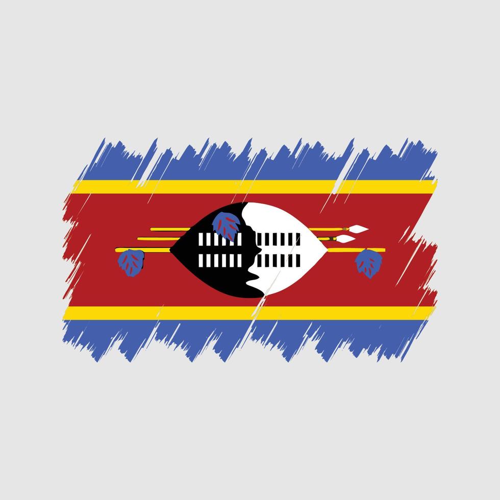 swasiland flag pinselvektor. Nationalflagge vektor