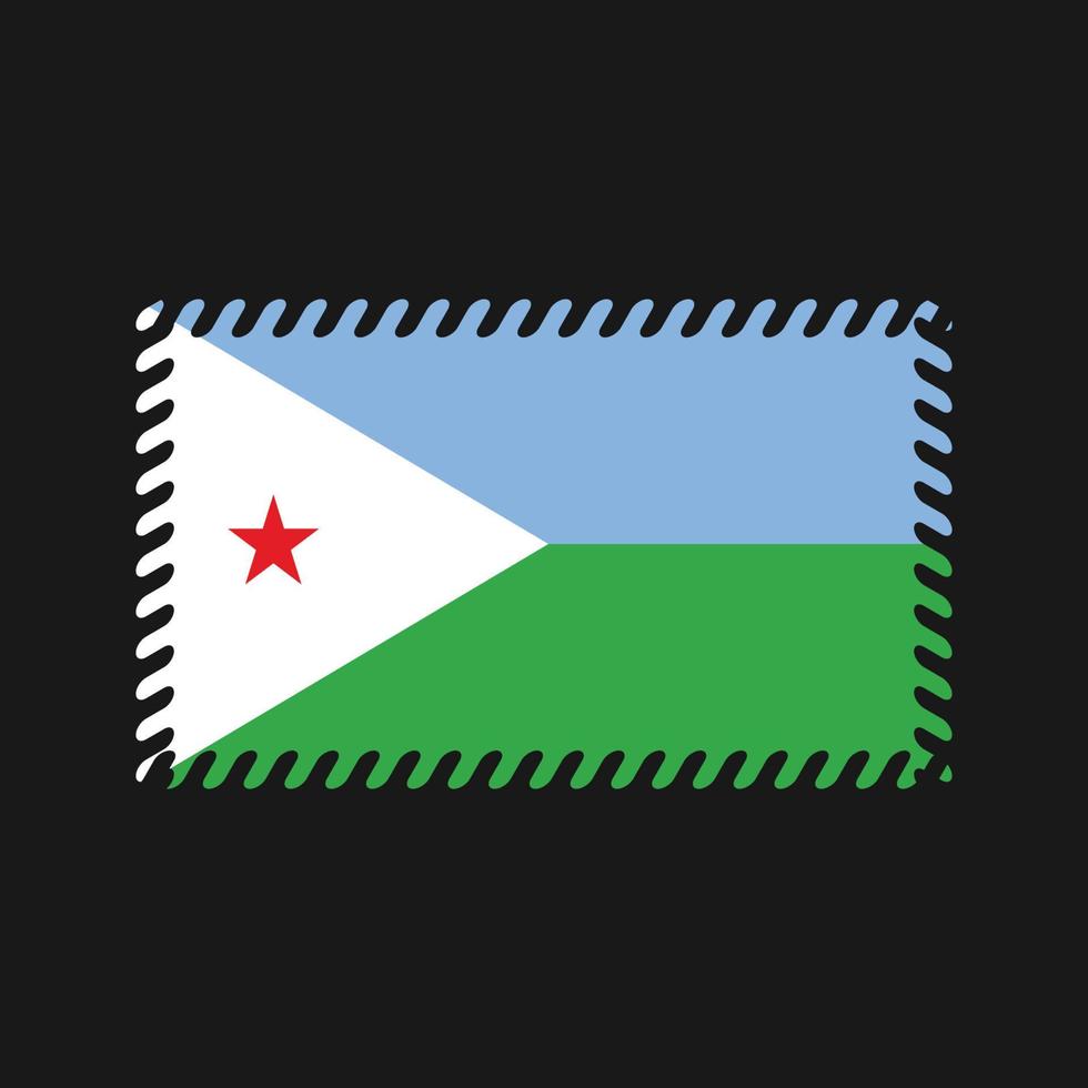 djibouti flaggvektor. National flagga vektor