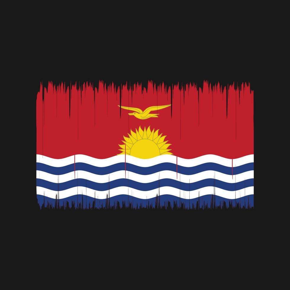 kiribati flagga borste. National flagga vektor