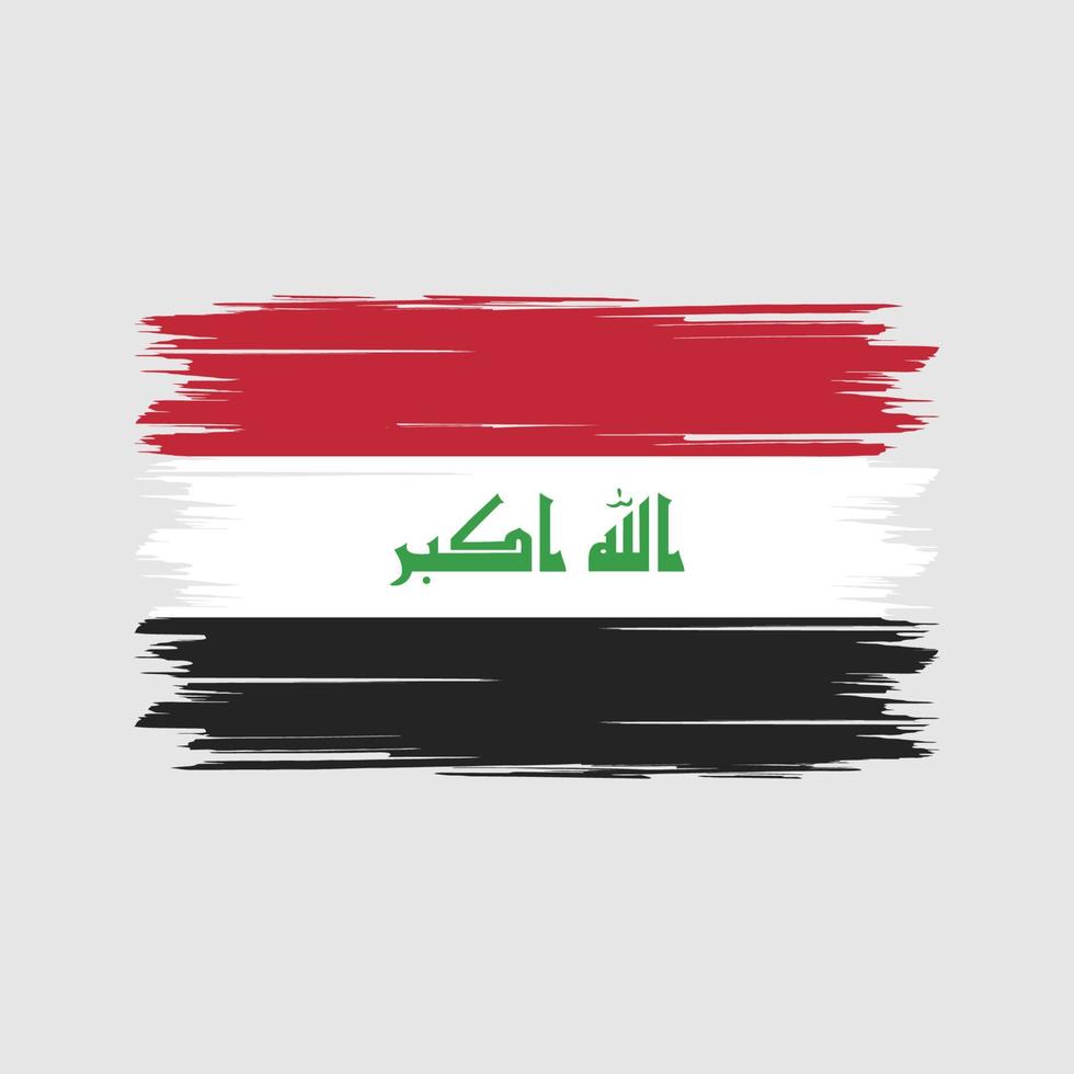 Irak-Flagge-Pinsel. Nationalflagge vektor