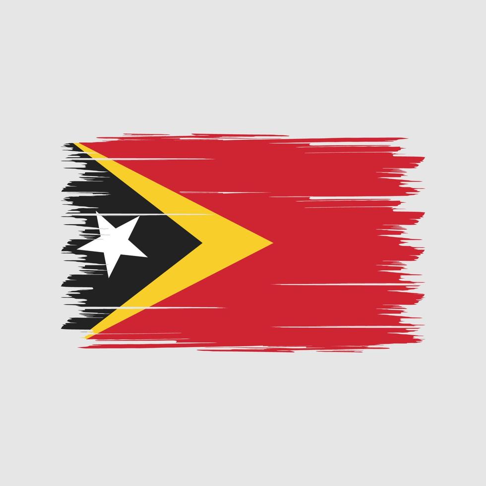 östtimor flaggborste. National flagga vektor