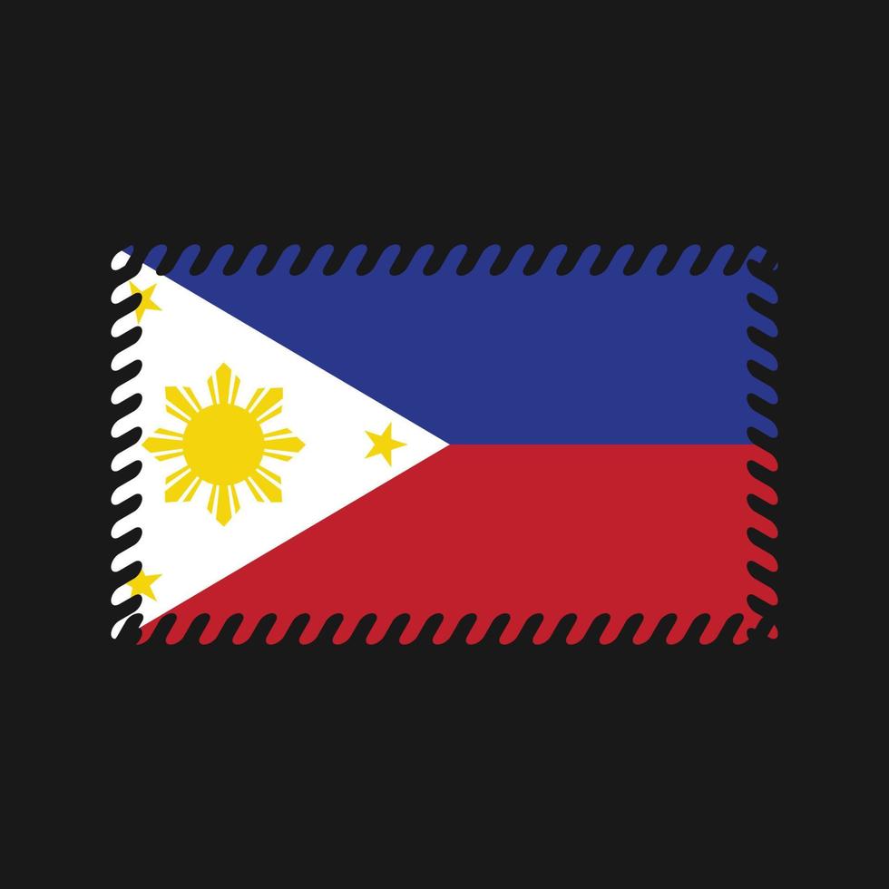 Filippinernas flagga vektor. National flagga vektor