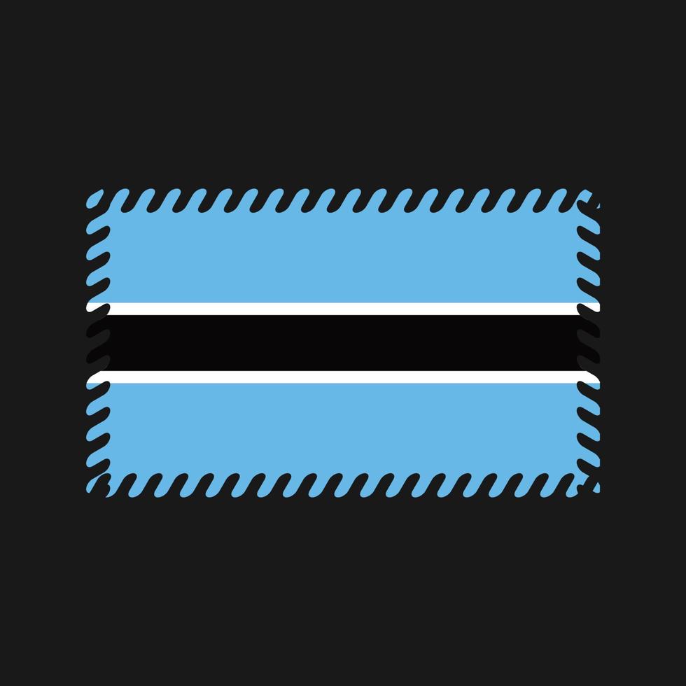 Botswana-Flaggenvektor. Nationalflagge vektor